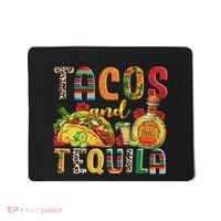 Tacos And Tequila Funny Drinking Taco Mexican Food Lover Mousepad thumb 0