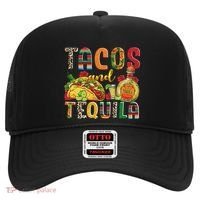 Tacos And Tequila Funny Drinking Taco Mexican Food Lover Hat thumb 0