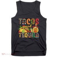 Tacos And Tequila Funny Drinking Taco Mexican Food Lover Tank Top thumb 0