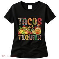 Tacos And Tequila Funny Drinking Taco Mexican Food Lover Women's T-Shirt thumb 0