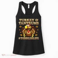 Turkey And Tantrums Life Funny Thanksgiving Women's Tank Top thumb 0