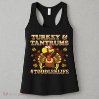 Turkey And Tantrums Life Funny Thanksgiving Women's Tank Top thumb 3