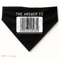 The Answer to Life The Universe and Everything in barcode USA-Made Doggie Bandana thumb 0