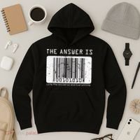 The Answer to Life The Universe and Everything in barcode Hoodie thumb 3