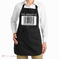 The Answer to Life The Universe and Everything in barcode Apron thumb 2