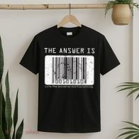 The Answer to Life The Universe and Everything in barcode T-Shirt thumb 2