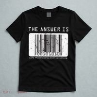 The Answer to Life The Universe and Everything in barcode T-Shirt thumb 5