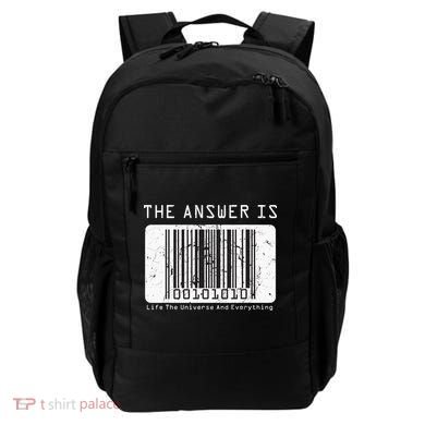 The Answer to Life The Universe and Everything in barcode Backpack