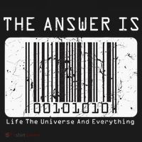 The Answer to Life The Universe and Everything in barcode Backpack thumb 2