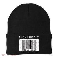 The Answer to Life The Universe and Everything in barcode Beanie thumb 0