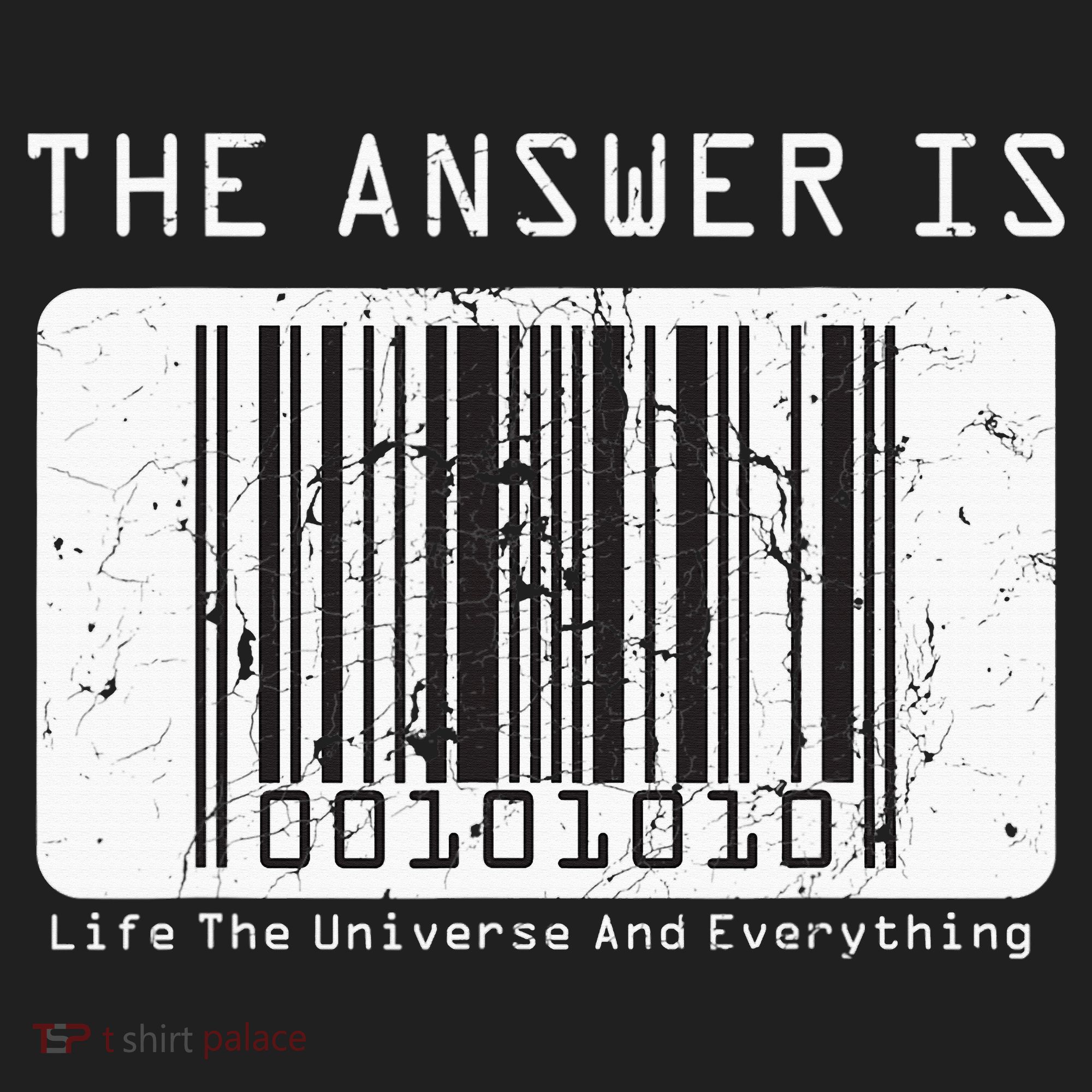 The Answer to Life The Universe and Everything in barcode Beanie