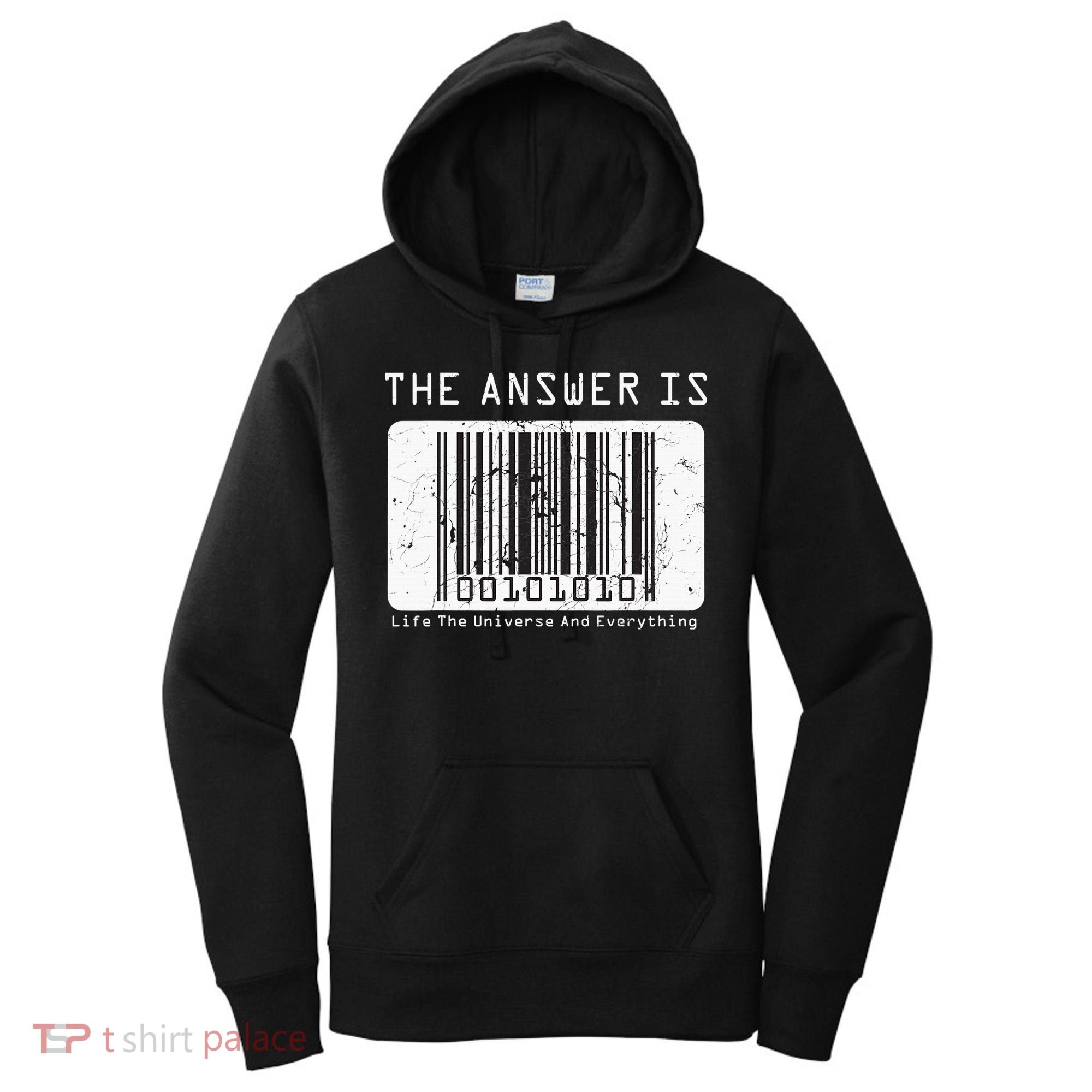The Answer to Life The Universe and Everything in barcode Women's Hoodie