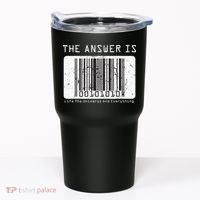 The Answer to Life The Universe and Everything in barcode Tumbler thumb 0