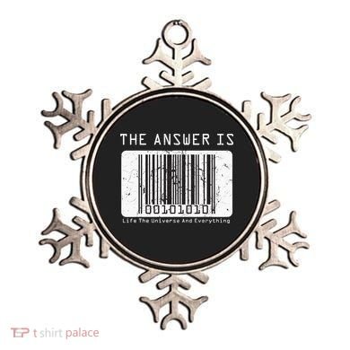 The Answer to Life The Universe and Everything in barcode Ornament