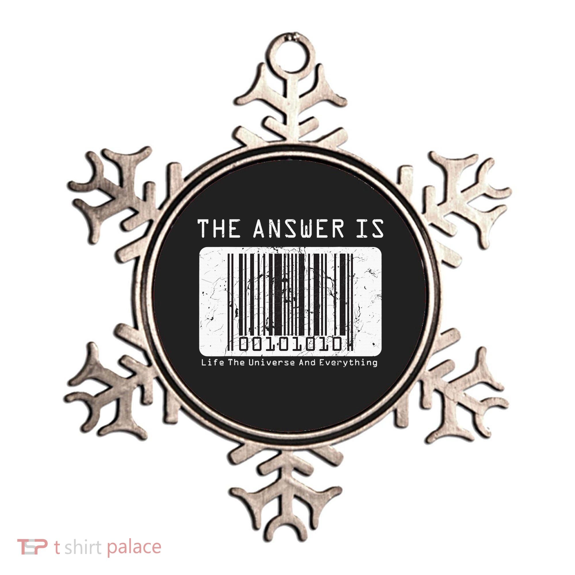 The Answer to Life The Universe and Everything in barcode Ornament