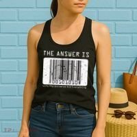 The Answer to Life The Universe and Everything in barcode Women's Tank Top thumb 2