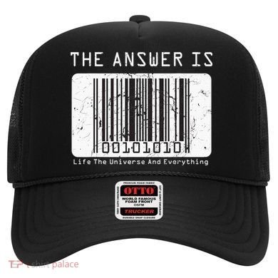 The Answer to Life The Universe and Everything in barcode Hat