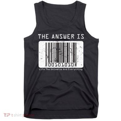 The Answer to Life The Universe and Everything in barcode Tank Top