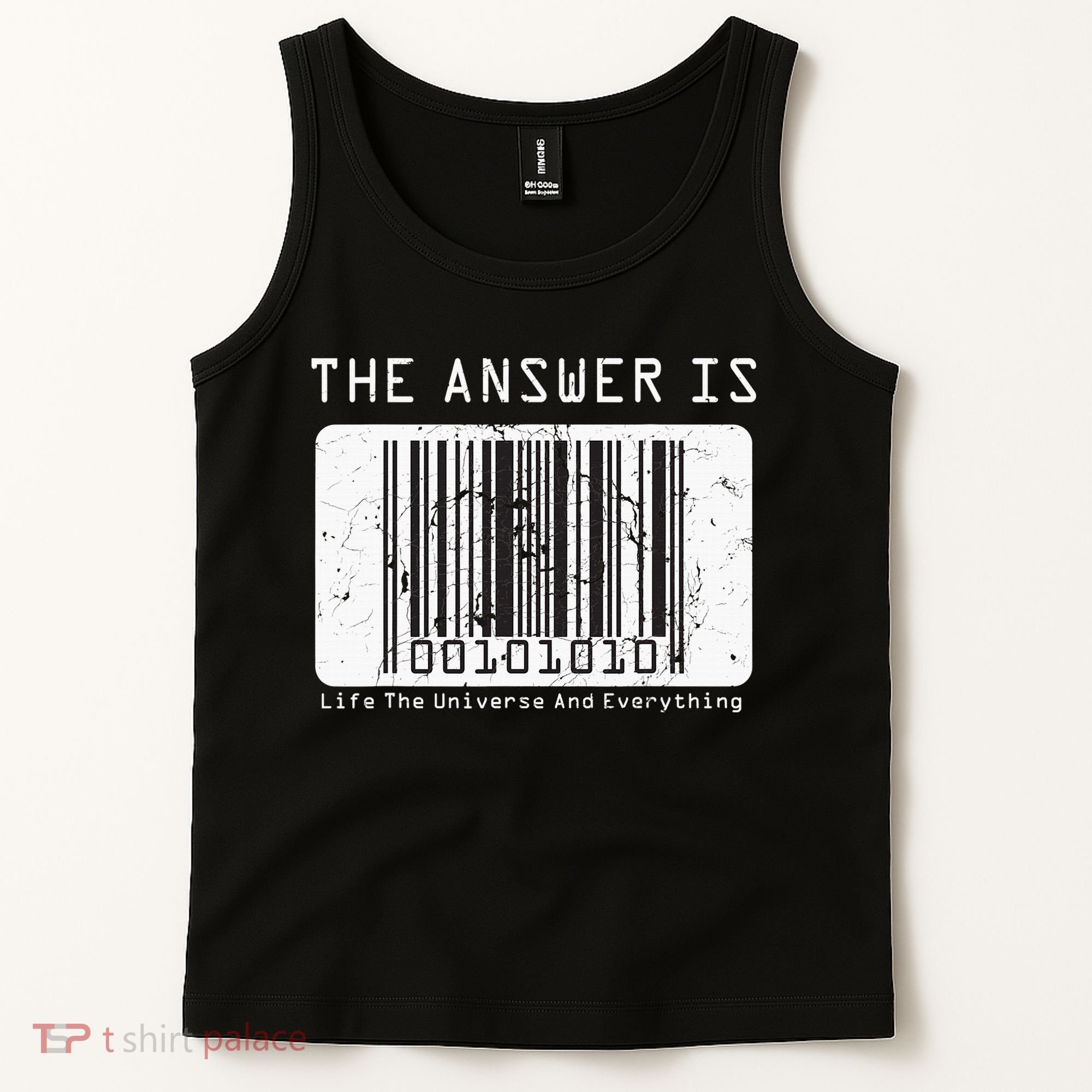 The Answer to Life The Universe and Everything in barcode Tank Top