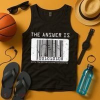 The Answer to Life The Universe and Everything in barcode Tank Top thumb 4