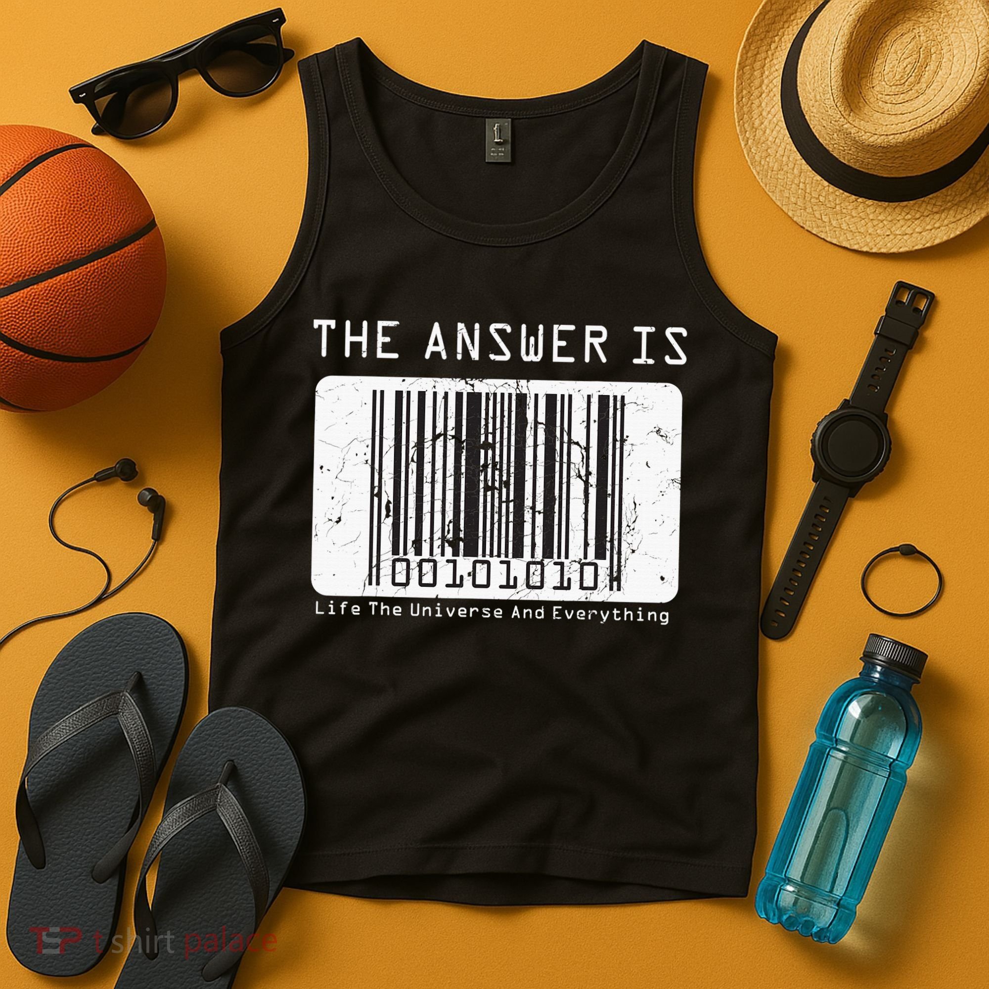 The Answer to Life The Universe and Everything in barcode Tank Top
