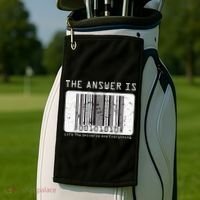 The Answer to Life The Universe and Everything in barcode Golf Towel thumb 2