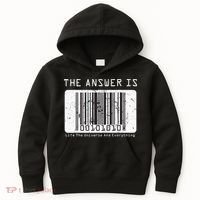 The Answer to Life The Universe and Everything in barcode Kids Hoodie thumb 0