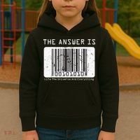 The Answer to Life The Universe and Everything in barcode Kids Hoodie thumb 3