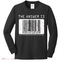 The Answer to Life The Universe and Everything in barcode Kids Long Sleeve Shirt thumb 0
