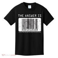 The Answer to Life The Universe and Everything in barcode Kids T-Shirt thumb 0
