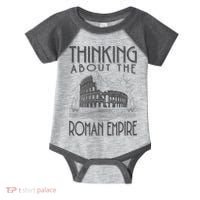 Thinking About The Roman Empire Funny Rome Meme Dad Joke Infant Baby Jersey Bodysuit thumb 0