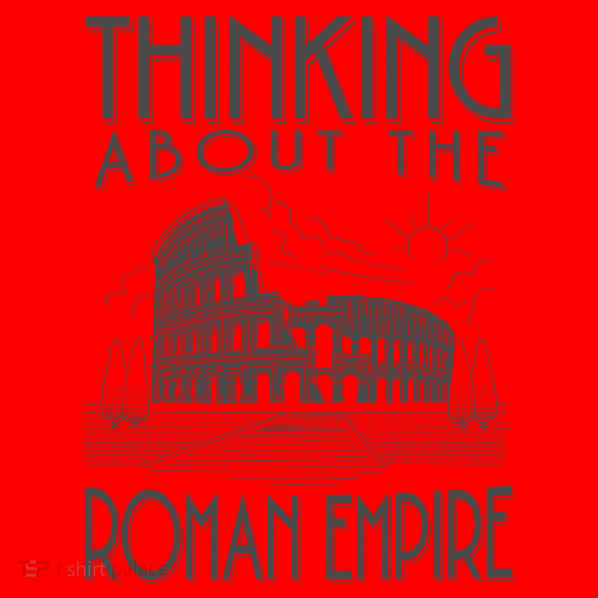 Thinking About The Roman Empire Funny Rome Meme Dad Joke Santa Hat