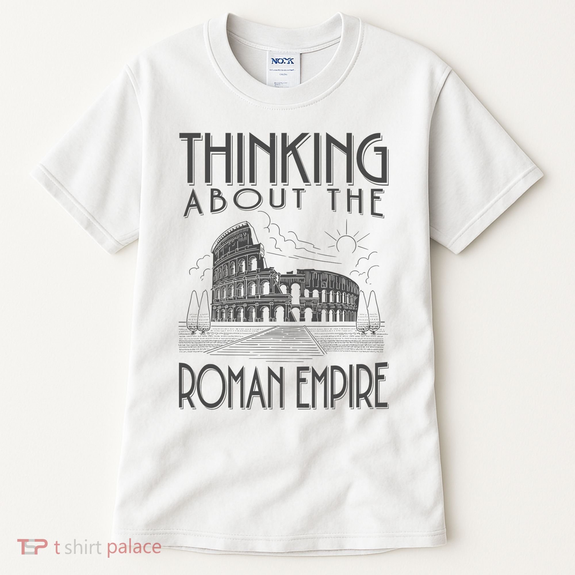 Thinking About The Roman Empire Funny Rome Meme Dad Joke Tall T-Shirt