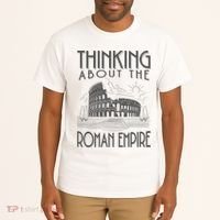 Thinking About The Roman Empire Funny Rome Meme Dad Joke Tall T-Shirt thumb 2