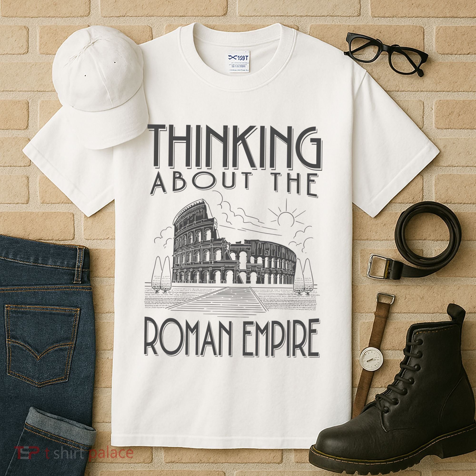Thinking About The Roman Empire Funny Rome Meme Dad Joke Tall T-Shirt