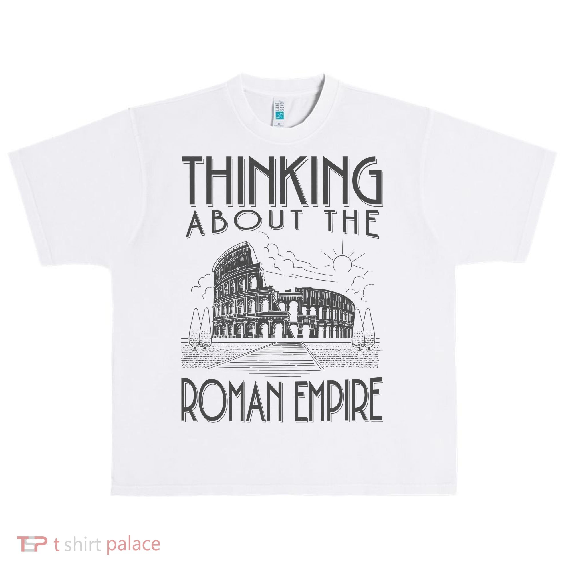 Thinking About The Roman Empire Funny Rome Meme Dad Joke Urban Oversized Heavyweight T-Shirt