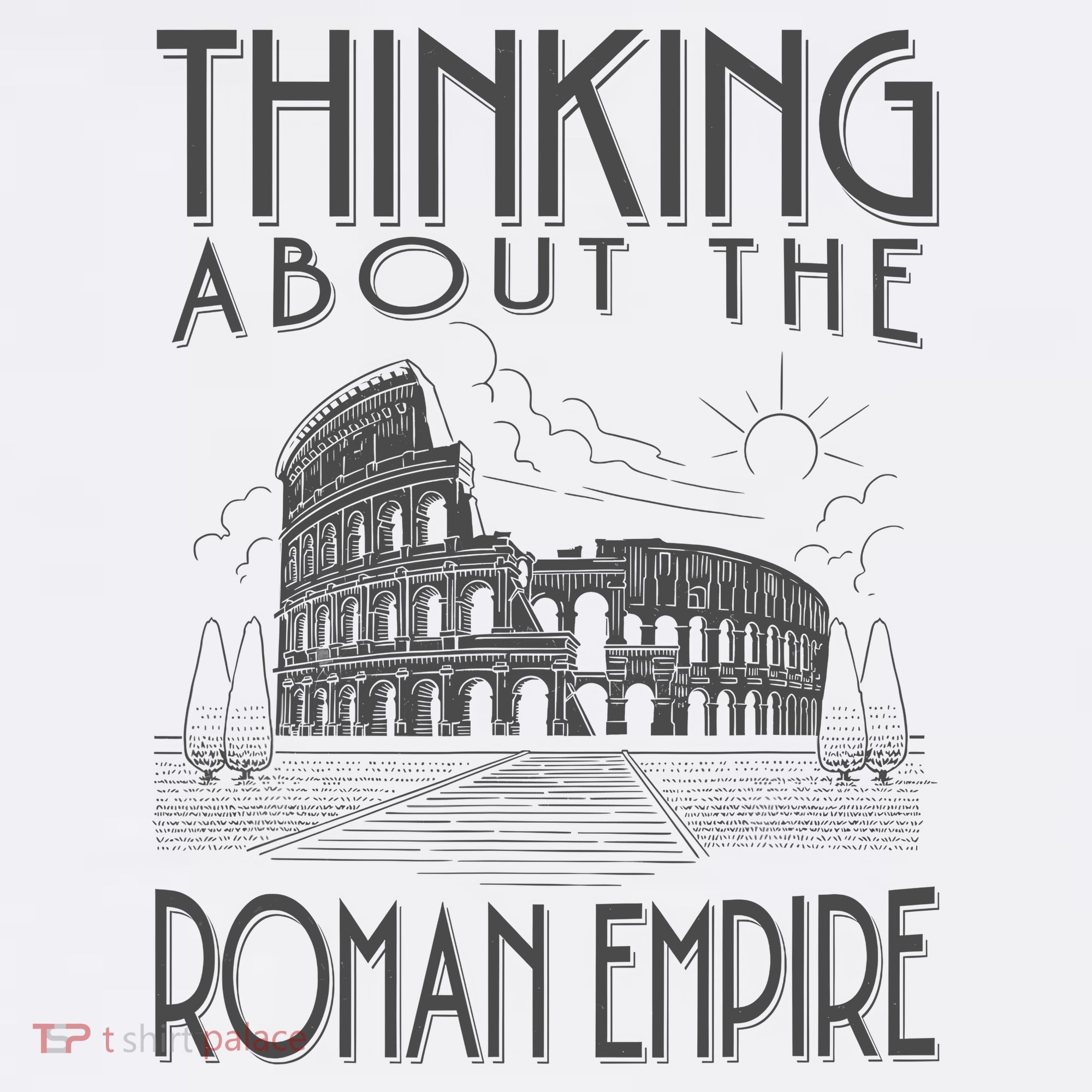 Thinking About The Roman Empire Funny Rome Meme Dad Joke Women's Tank Top
