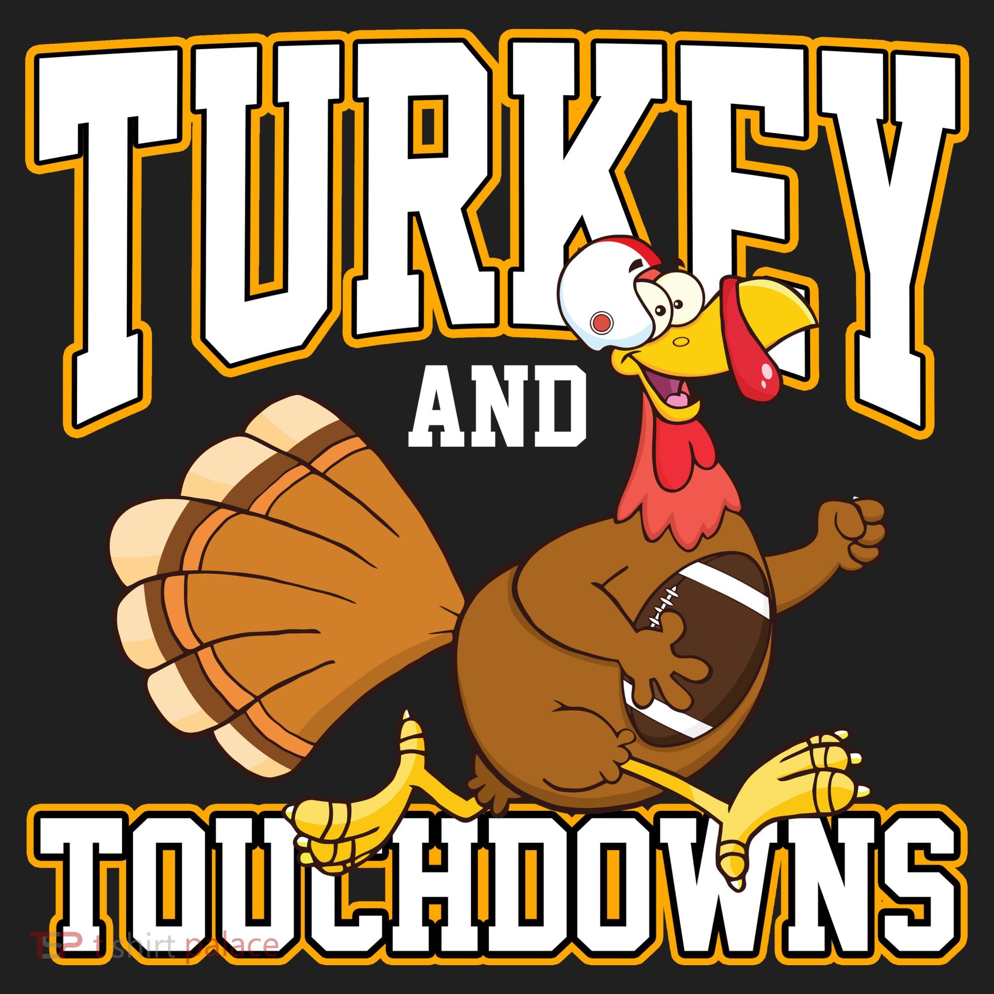 Turkey And Touchdowns Thanksgiving Football Tumbler
