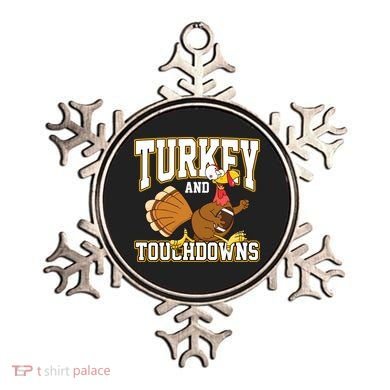 Turkey And Touchdowns Thanksgiving Football Ornament