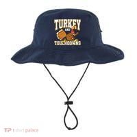 Turkey And Touchdowns Thanksgiving Football Bucket Hat thumb 0
