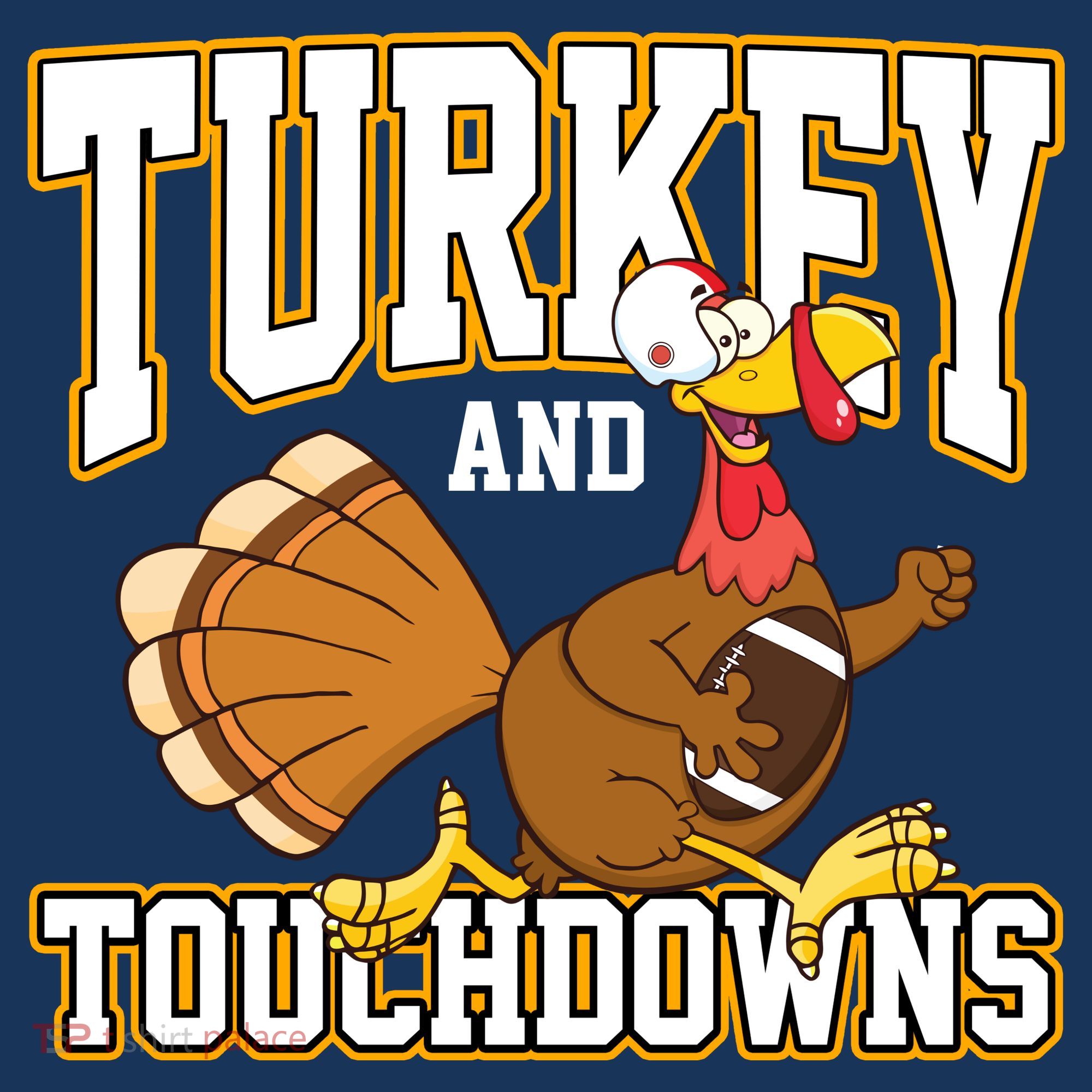 Turkey And Touchdowns Thanksgiving Football Kids Sweatshirt