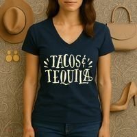 Tacos And Tequila Party Women's V-Neck T-Shirt thumb 3