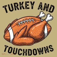 Turkey And Touchdowns Funny Thanksgiving Football Fan Kids T-Shirt thumb 2
