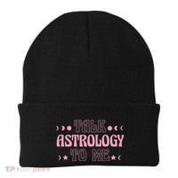 Talk Astrology To Me Funny Zodiac Beanie thumb 0