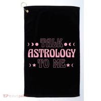 Talk Astrology To Me Funny Zodiac Golf Towel thumb 0