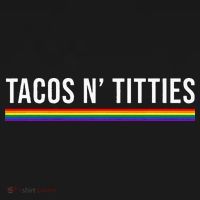 Tacos And Titties Lgbt Lesbian Pride Couple Matching Apron thumb 3