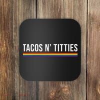 Tacos And Titties Lgbt Lesbian Pride Couple Matching Coaster thumb 0