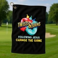 Twists And Turns VBS Follow Jesus Change The Games Golf Towel thumb 1