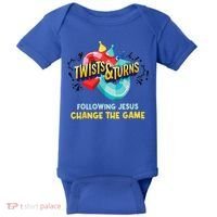 Twists And Turns VBS Follow Jesus Change The Games Baby Bodysuit thumb 0
