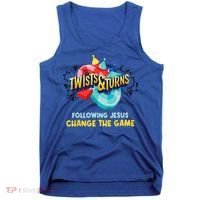 Twists And Turns VBS Follow Jesus Change The Games Tank Top thumb 0